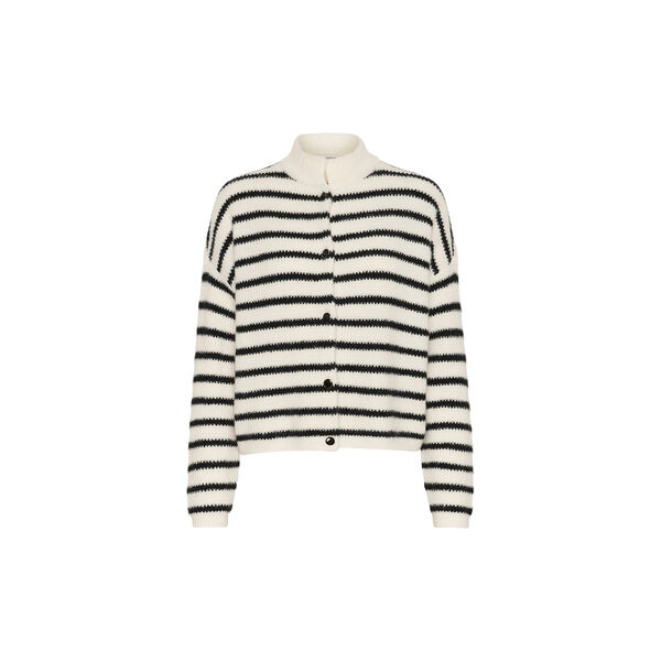AlphaGZ short cardigan, elfenben svart stripete, Gestuz