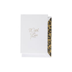 With Love kort, hvit/gull, CARDSOME