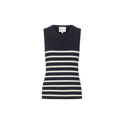 ZekeMW Knit Top, navy w. off white stripe, My Essential Wardrobe