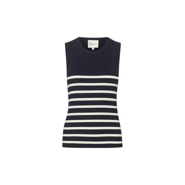 ZekeMW Knit Top, navy w. off white stripe, My Essential Wardrobe