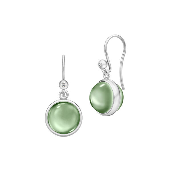 Prime &oslash;reringer, silver/green amethyst, Julie Sandlau