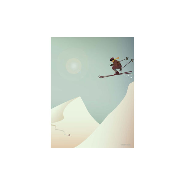 Skiing plakat, 50x70 cm, ViSSEVASSE