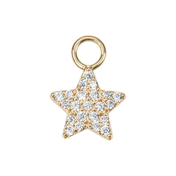 Ella charm, gold/white, Emilia by Bon Dep