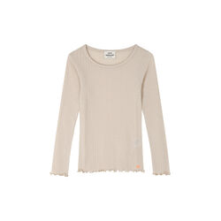 Pointella Troja Tee LS, oatmeal melange, Mads N&oslash;rgaard