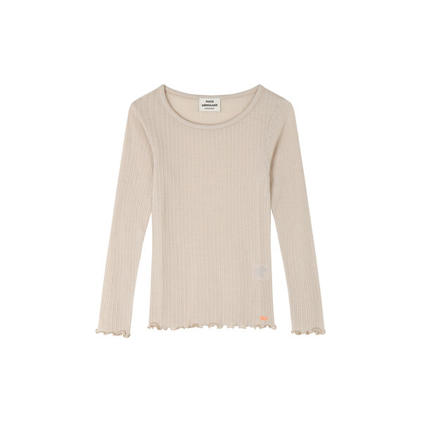 Pointella Troja Tee LS, oatmeal melange, Mads N&oslash;rgaard