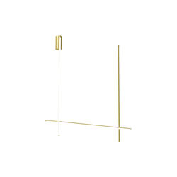 Coordinates 2 taklampe lang, anodized champagne, Flos