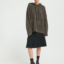 CharlieRS strikk Hoodie, asphalt, R&eacute;sum&eacute;