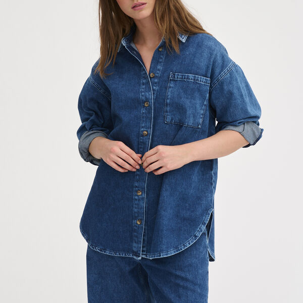 MaloMW 143 Shirt, medium blue wash, My Essential Wardrobe