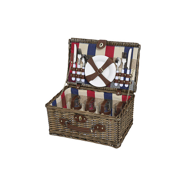 LENNO piknikkurv med tilbeh&oslash;r til 4 pers., Cilio