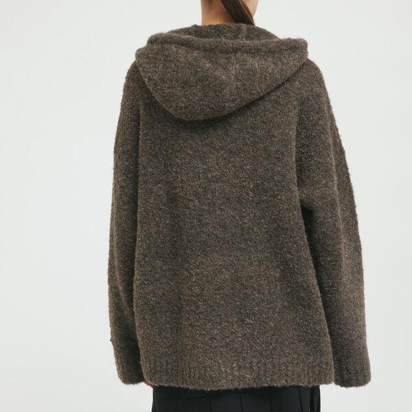 CharlieRS strikk Hoodie, asphalt, R&eacute;sum&eacute;