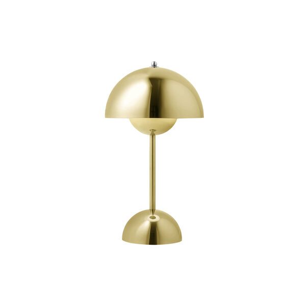 Flowerpot VP9 oppladbar bordlampe, brass-plated, &Tradition