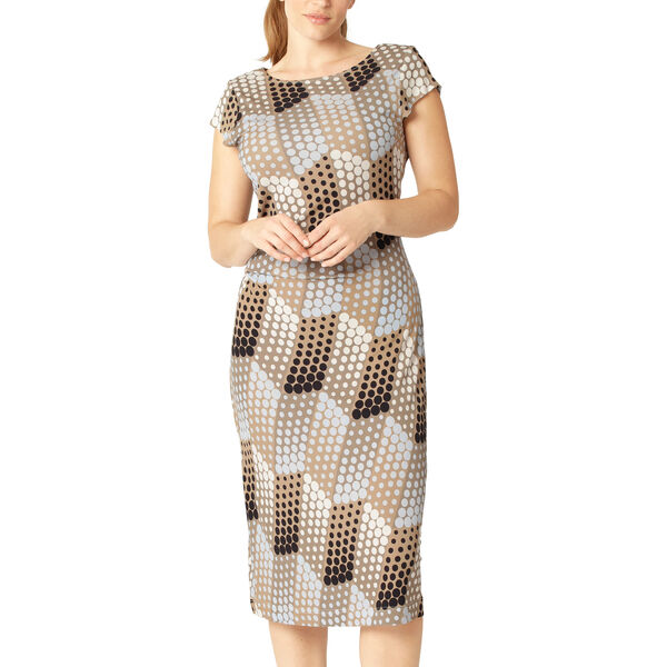 Medi Dress w. Twist, blue grafic dot, Ilse Jacobsen Hornb&aelig;k