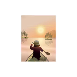 Canoeing On the Lake plakat, 40x30 cm, ViSSEVASSE