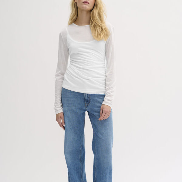 10 THE ONECK LONG SLEEVE, off white, My Essential Wardrobe