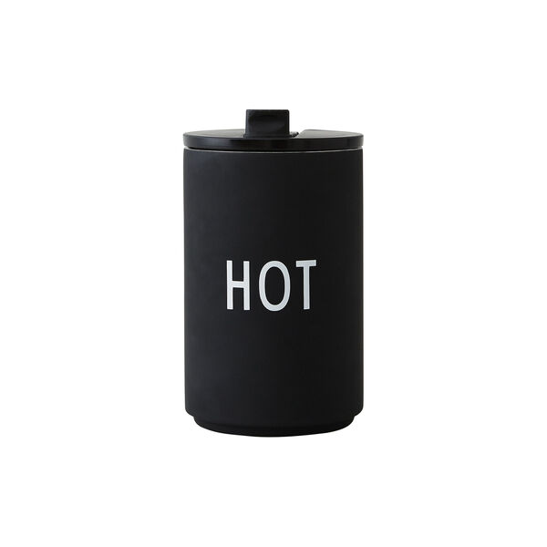HOT termokopp, svart, Design Letters