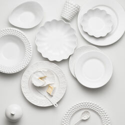 Lace tallerken 20 cm, white, Mateus