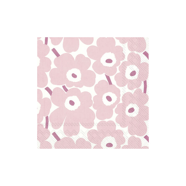 Lunsjserviett Marimekko Mini Unikko, lys rosa, Vinding