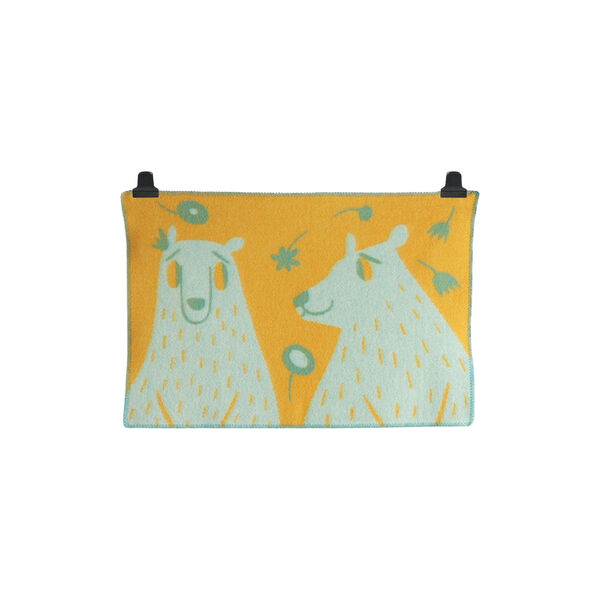 Bamse Babypledd, Turquoise/Orange, R&oslash;ros Tweed