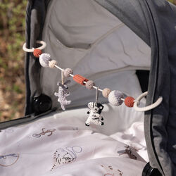 Teeny Toes Crochet Pram Chain, Sebra