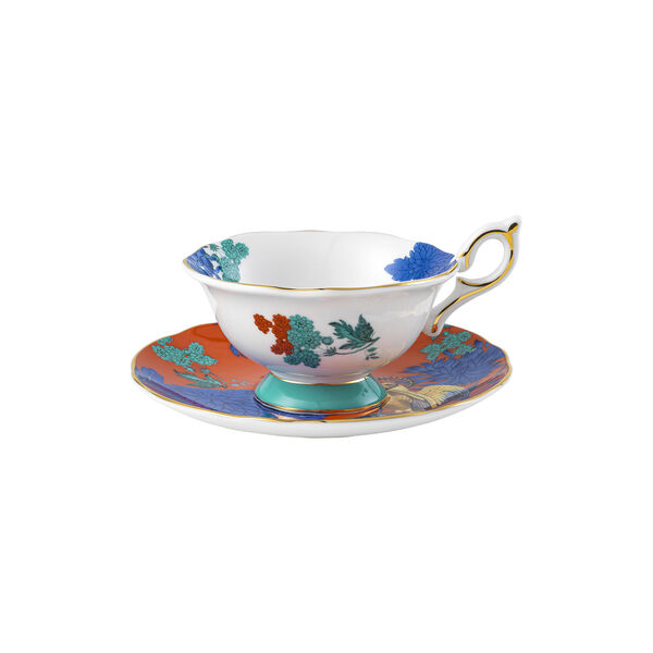 Wonderlust Golden Parrot tekopp med undersk&aring;l, Wedgwood