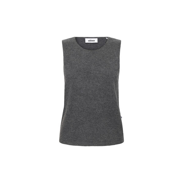 Auburns 3801 strikket vest, gr&aring; melange, Minimum