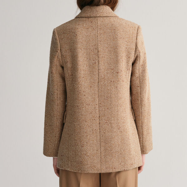 REGULAR HERRINGBONE BLAZER, ROASTED WALNUT, Gant