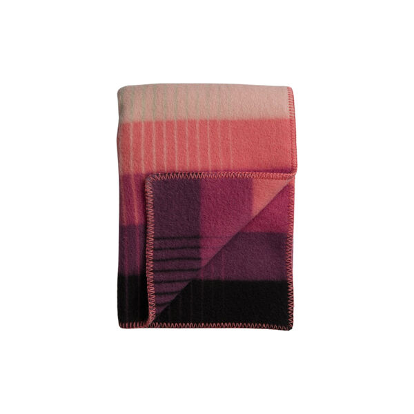 &Aring;smund Gradient Pledd, Rosa/Green, R&oslash;ros Tweed