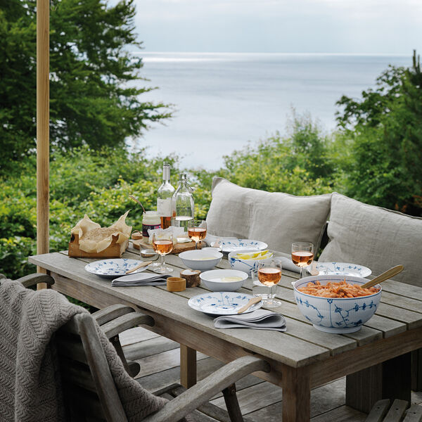 Musselmalt Riflet sk&aring;l, Royal Copenhagen