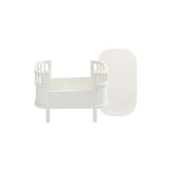 Sebra dukkesengen + madrass, classic white, Sebra
