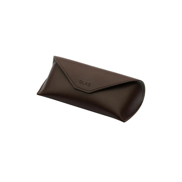 Vegan Leather Envelope Case Brown, GLAS Eyewear