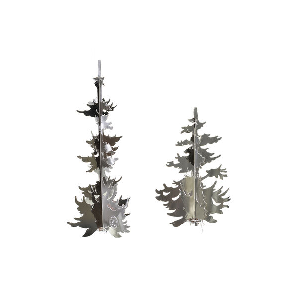 Vinterskog julepynt, s&oslash;lv, Jette Fr&ouml;lich Design