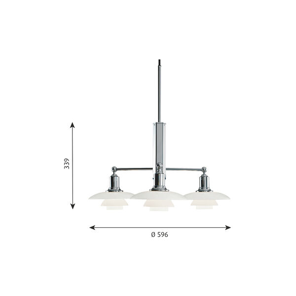 PH 2/1 stammekrone, hvit, Louis Poulsen