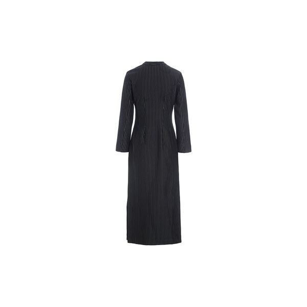 Pinstripe jersey lang kjole, svart n&aring;lestripe, BITTE KAI RAND