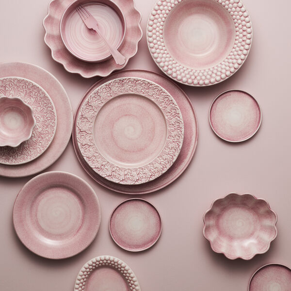 Lace tallerken 20 cm, light pink, Mateus