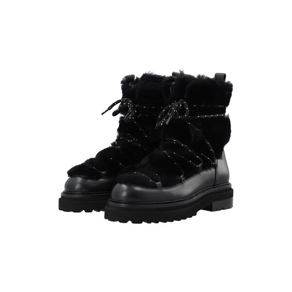 Sandra Snowboot - Leather/PES, black, L&Auml;ST