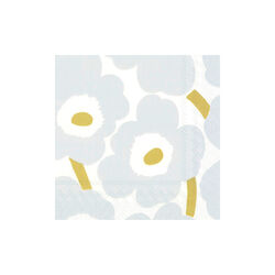 Kaffeserviett Marimekko Unikko, hvit s&oslash;lv, Vinding