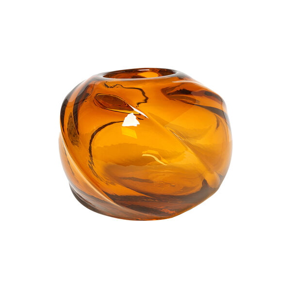 Water Swirl vase, amber, Ferm Living