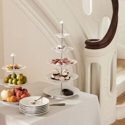 Hvid Riflet &eacute;tag&egrave;re 3 lag, Royal Copenhagen