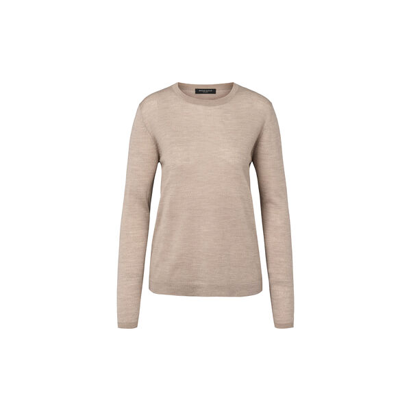 CharleneBBRound halsstrikk, sand melange, Bruuns Bazaar