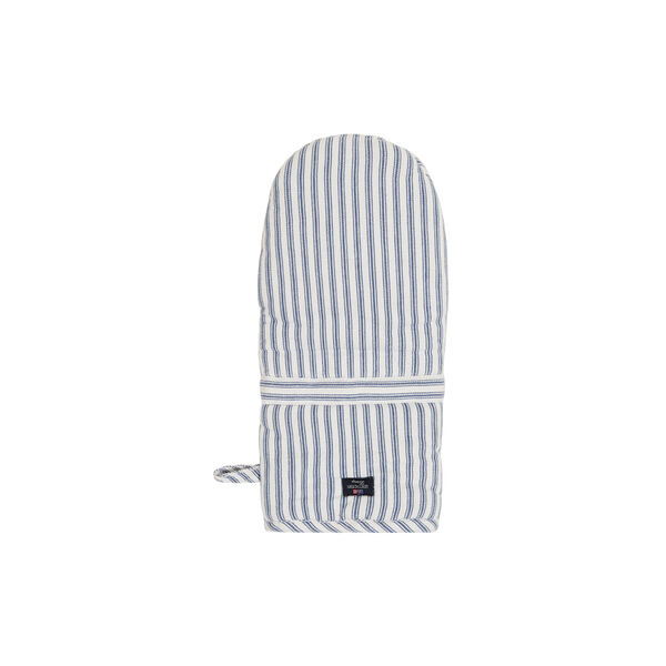 Icons Cotton Herringbone Stripete votter, blue/white, Lexington