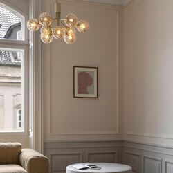 Apiales 9 Pendant, brushed brass/optic gold, Nuura