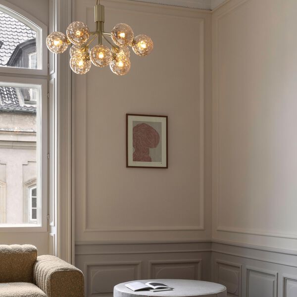 Apiales 9 Pendant, brushed brass/optic gold, Nuura