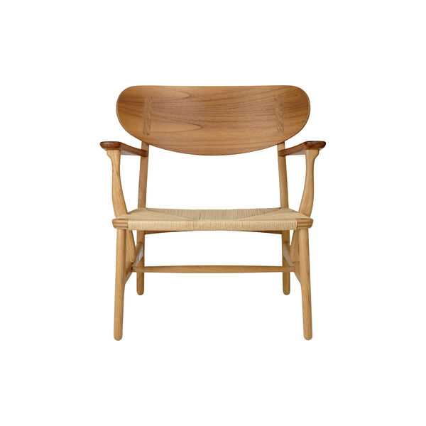 CH22 Lounge Chair, oiled teak/oak/natural, Carl Hansen & S&oslash;n